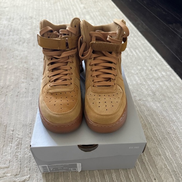Wheat Hightop Air Force 1’s - Picture 3 of 3